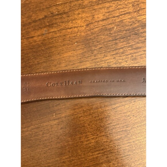 Cole Haan Men’s Genuine Leather Belt A09022 Crafted In USA Size 95/38 - Picture 6 of 8